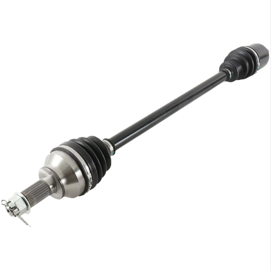 CV driveshaft for Polaris RZR XP 1000 – ATV City, front left/right, black shaft with metal CV joints.