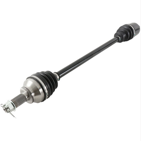 CV driveshaft for Polaris RZR XP 1000 – ATV City, front left/right, black shaft with metal CV joints.