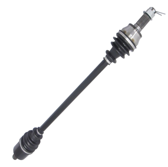 Polaris RZR XP 1000 CV driveshaft – front left/right, black steel shaft with rubber boot