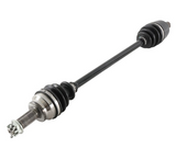 Rear CV driveshaft for Honda Pioneer 700/700-4 by ATV City; black steel shaft with CV joints.