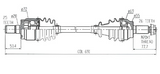 Honda Pioneer 700/700-4 CV driveshaft rear (SXS700), 2015–2016, ATV City
