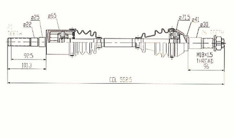 Rear Polaris Ranger CV drive shaft, complete for 570/900/1000 Diesel (2013–2018) – ATV City