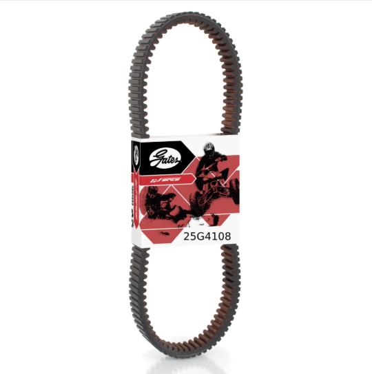 Gates 25G4108 CVT Drive Belt for Polaris Ranger/ACE/RZR 570, brown ribbed belt