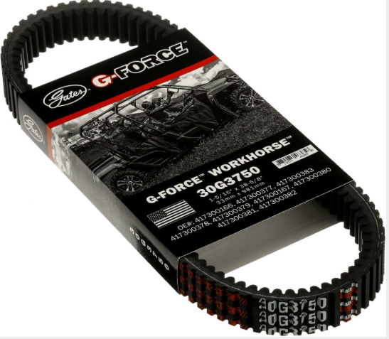 G-Force Workhorse 30G3750 CVT drive belt in Gates packaging for Can-Am Outlander/Commander/Renegade.