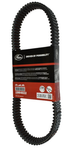 Gates G-Force Redline 19R4022 CVT drive belt for Polaris Ranger/RZR, black toothed belt on packaging