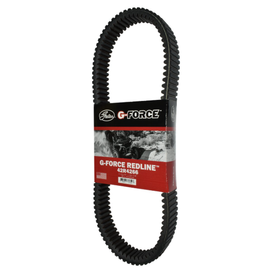 Gates G-Force Redline CVT drive belt 42R4266, black belt on red packaging