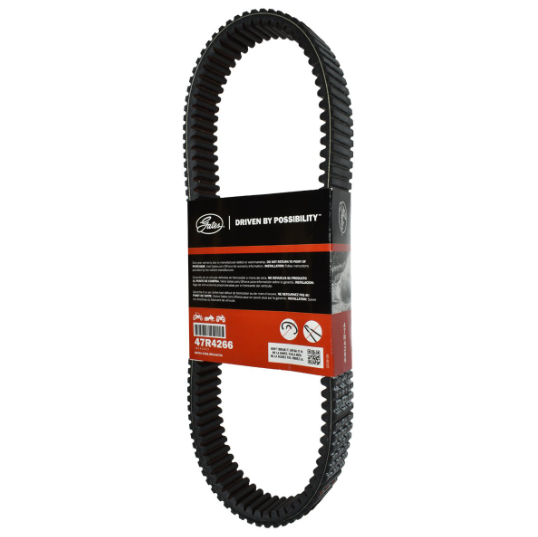 Gates REDLINE CVT drive belt 47R4266, black belt on red Gates packaging label
