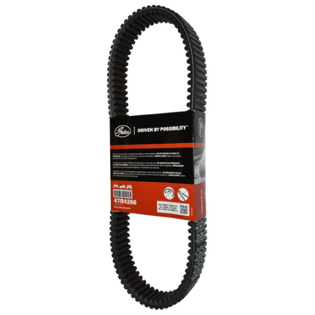 Gates REDLINE CVT drive belt 47R4266, black belt on red Gates packaging label