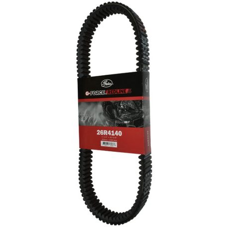 Gates Redline CVT drive belt 26R4140, black belt with toothed profile, packaged with red label and Gates branding.