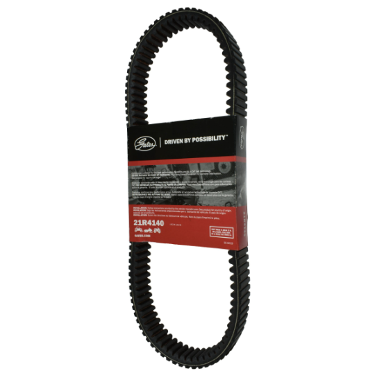 Gates REDLINE CVT drive belt 21R4140 for Polaris RZR XP 900/XP 1000 MRZR, black toothed belt in Gates packaging