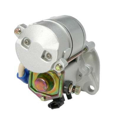 Starter motor, silver finish with solenoid; 12V CW, 13-tooth, DGT Agri mower replacement for John Deere/Denso/Yanmar