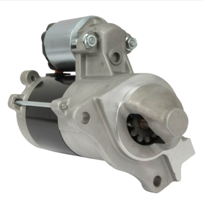 Starter motor for Kubota RTV400 utility vehicle by DGT Agri, metallic gray finish, replaces E7179-70130 / 428000-9400.