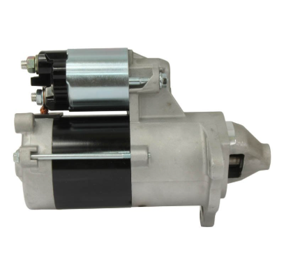 Starter motor for Kubota RTV400 by DGT Agri, silver and black metal housing