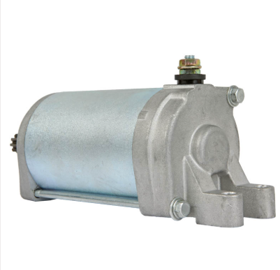 Starter motor, silver metal housing, by DGT Agri for Can-Am DS 650, BMW F650/F800, Aprilia Pegaso 650 (1992–2012)