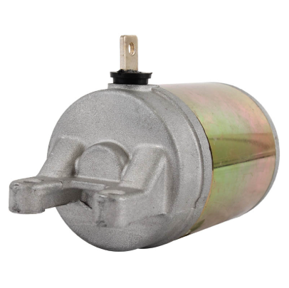 Starter motor for Suzuki LT-R450 ATV by DGT Agri, metallic silver cylindrical body.