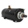 Starter motor for Honda ATC200E/ATC200M/TRX200 Fourtrax, black metal housing with splined drive shaft