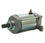 Starter motor for Yamaha Kodiak/Grizzly/Wolverine/Rhino ATV models, metallic silver