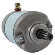 Starter motor for Honda TRX350D Fourtrax by DGT Agri, blue metallic body, spline drive shaft.