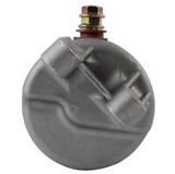 Starter motor end housing in metallic gray with threaded stud and nut for Honda TRX350D Fourtrax