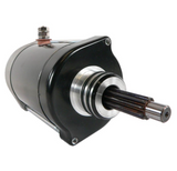 Starter motor for Polaris RZR XP 900 / RZR 4 900, black metal body with splined shaft