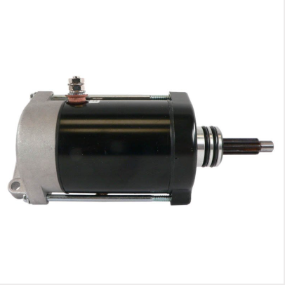 Starter motor for Polaris RZR XP 900 / RZR 4 900, black body, silver mounting flange, 2011-2012