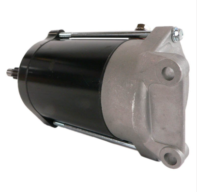 Starter motor for Polaris RZR XP 900 / RZR 4 900, black housing with silver mounting flange