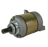 Starter motor by DGT Agri for KTM 525 XC / 400 EXC / 540 SXS and Polaris Outlaw 450; metallic gold housing