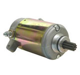 Starter Motor for Yamaha ATVs (YFM350/400, Wolverine YFM350, Kodiak YFM400) with gold-tone metal housing