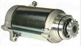 Starter motor by DGT Agri for Kawasaki KLT200/KLT250 and KZ200/KZ250 (1977–1985); black body, silver end housing.