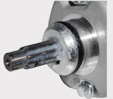 Starter motor for Honda TRX400FW/TRX450/TRX500 Foreman 4x4; silver housing with splined shaft