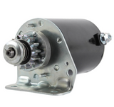Starter motor by DGT Agri; black metal body, fits Briggs & Stratton 7–18HP and JD/Cub Cadet/Toro; replaces 693551