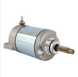 Starter motor for Honda TRX400EX ATV; silver metal body with splined shaft