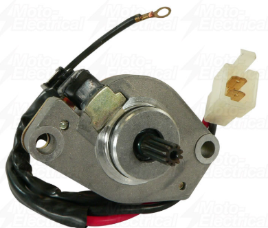 Starter motor for Polaris Predator 50 / Scrambler 50 / E-Ton 50cc ATV 2001–2006 DGT Agri metal housing wiring harness