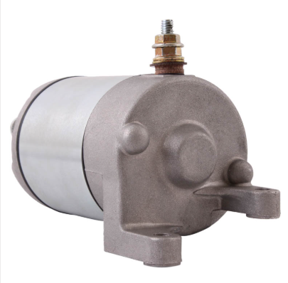 Starter motor for Polaris Predator 500/Outlaw 500 ATV, DGT Agri, silver/gray housing, 2003–2007