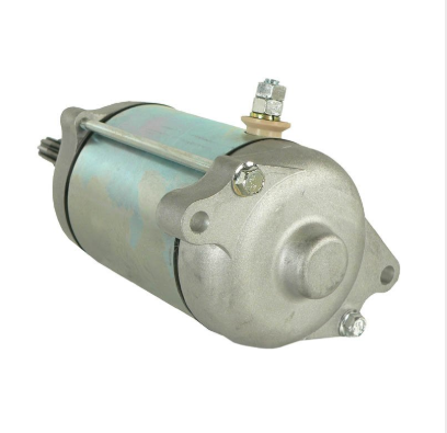 Starter motor by DGT Agri; silver housing for Suzuki DR650SE, Arctic Cat 454/500 Bearcat, Massey Ferguson 500.