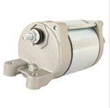 Starter motor for Kawasaki KSF450/KFX450R ATV; silver metal body and mounting flange