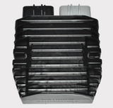 DGT Agri MOSFET voltage regulator rectifier, lithium-ion compatible, black heatsink with black/gray connectors