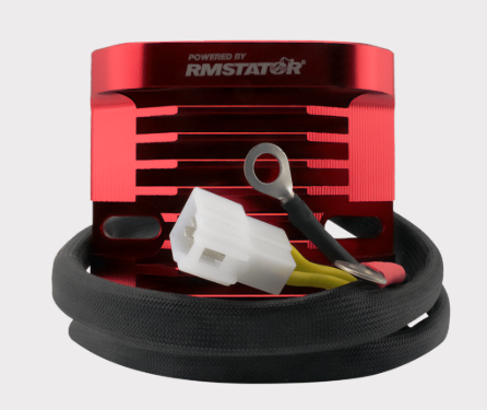 RMSTATOR machined aluminium MOSFET regulator/rectifier with bypass for Triumph Daytona 675 / Street Triple 675