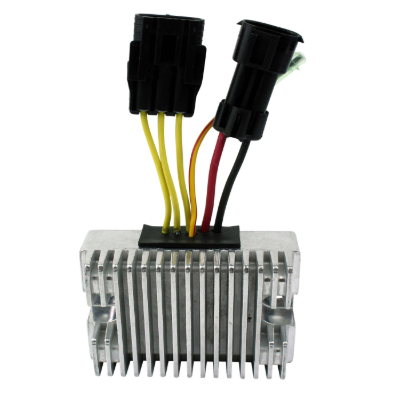 MOSFET voltage regulator rectifier with aluminum heatsink and multi-wire harness for Polaris ATVs, DGT Agri