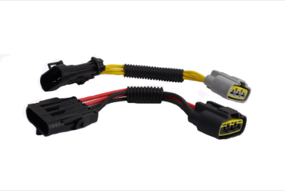 REVOLT Voltage Regulator wiring harness for Polaris ATVs, black and yellow connectors
