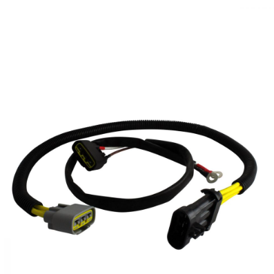 REVOLT voltage regulator wiring harness by DGT Agri, black cable with gray and black connectors