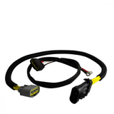 REVOLT voltage regulator wiring harness by DGT Agri, black cable with gray and black connectors