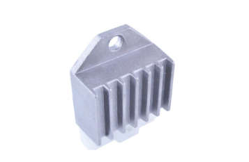 Regulator rectifier module with cooling fins, gray metal finish for Yamaha Trailway 200