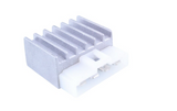 Regulator Rectifier by DGT Agri for Yamaha Trailway 200 / Razz 50 / Jog 50 / Zuma II, aluminum heatsink, white connector