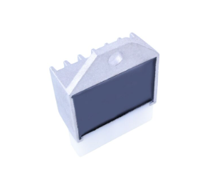 Regulator Rectifier for Yamaha Trailway 200 / Razz 50 / Jog 50 / Zuma II by DGT Agri, white body with blue front panel.