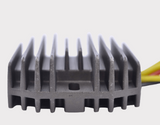 MOSFET regulator rectifier heat sink module; aluminum finned block with yellow and red wires