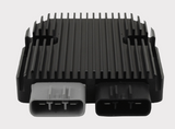REVOLT Regulator Rectifier by DGT Agri for Polaris 330-700cc; black aluminum heatsink with dual connectors