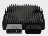 REVOLT Regulator Rectifier by DGT Agri for Victory motorcycles; dual 3-pin connectors, black heatsink