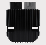 REVOLT Regulator Rectifier for Honda TRX300/TRX300FW ATV by DGT Agri, black heatsink with dual connectors