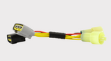 REVOLT Regulator Rectifier wiring harness by DGT Agri; yellow, red and black leads with dual connectors.